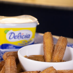 Churros com doce de leite